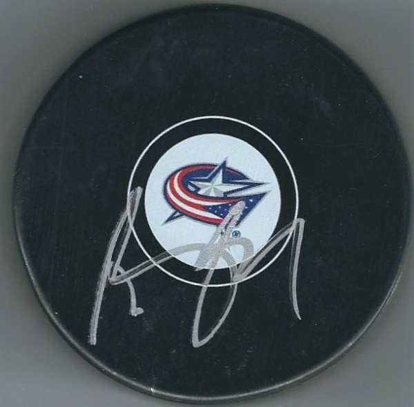 Autographed Brandon Dubinsky Columbus Blue Jackets Hockey Puck 