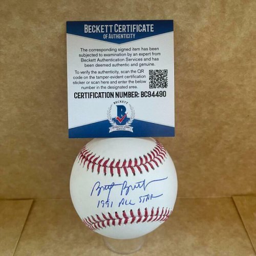 BRETT BUTLER Autographed Baseball