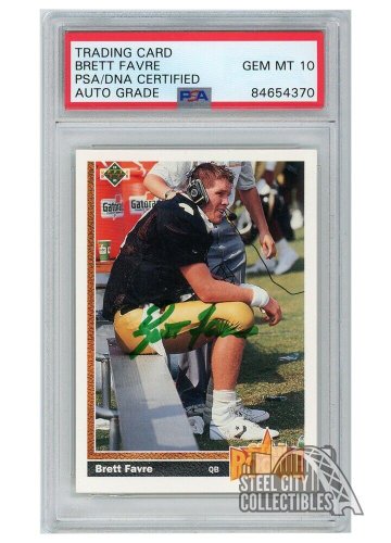 Brett Favre Autographed Signed 1991 UDA Star Rookie Rc Auto Card #13 PSA/DNA (Green Ink)