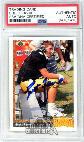 Brett Favre Autographed Signed 1991 UDA Star Rookie Rc Autograph Card #13 PSA/DNA