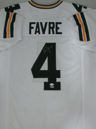 Brett Favre Autographed Signed Green Bay Packers #4 Custom White Jersey Auto - HOF 2016 JSA