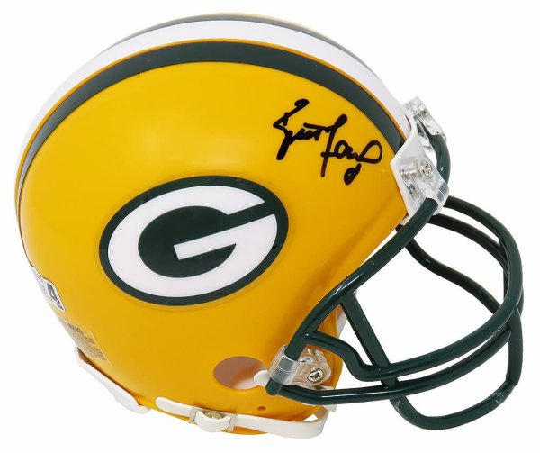 Brett Favre Autographed Signed Green Bay Packers Riddell Mini Helmet (Favre Holo)