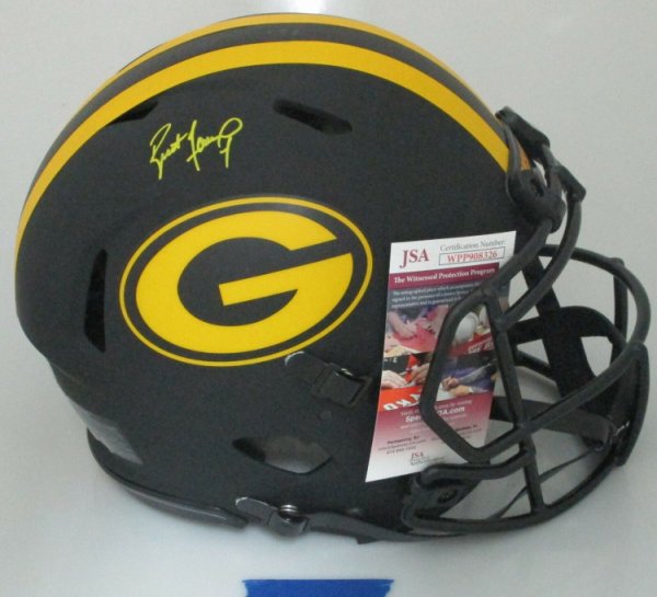Brett Favre Autographed Signed Packers Full Size Riddell Authentic Eclipse Helmet Auto - JSA