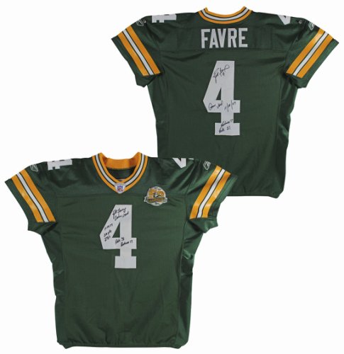 Brett Favre Autographed Signed Packers Game Used Green Reebok Jersey Beckett & Photomatched!