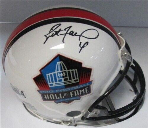 Brett Favre Autographed Signed Packers Riddell Hall Of Fame Logo Mini Helmet Auto - MVP JSA