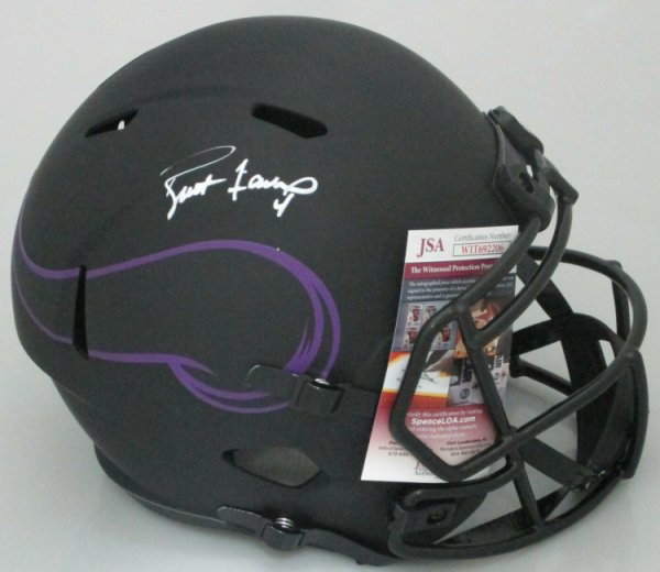 Brett Favre Autographed Signed Vikings Full Size Replica Eclipse Speed Helmet Auto - JSA