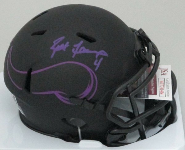 Brett Favre Autographed Signed Vikings Riddell Eclipse Speed Mini Helmet Auto - HOF '16 JSA