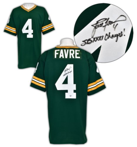 Brett Favre Green Bay Packers Autographed Signed & Inscribed Football Jersey