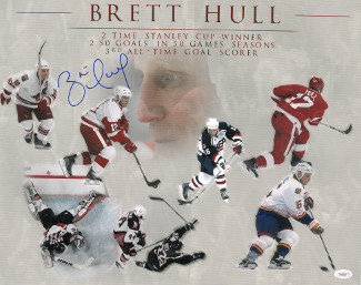 Brett Hull Autographed Signed St. Louis Blues Framed Jersey 