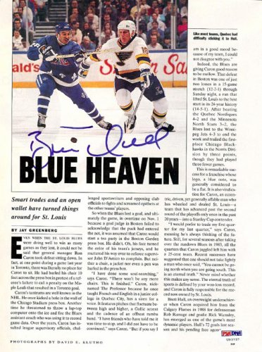Brett Hull Autographed Signed Magazine Page Photo St. Louis Blues PSA/DNA