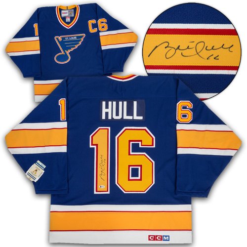 BRETT HULL  St. Louis Blues 1995 Away CCM Throwback NHL Hockey Jersey