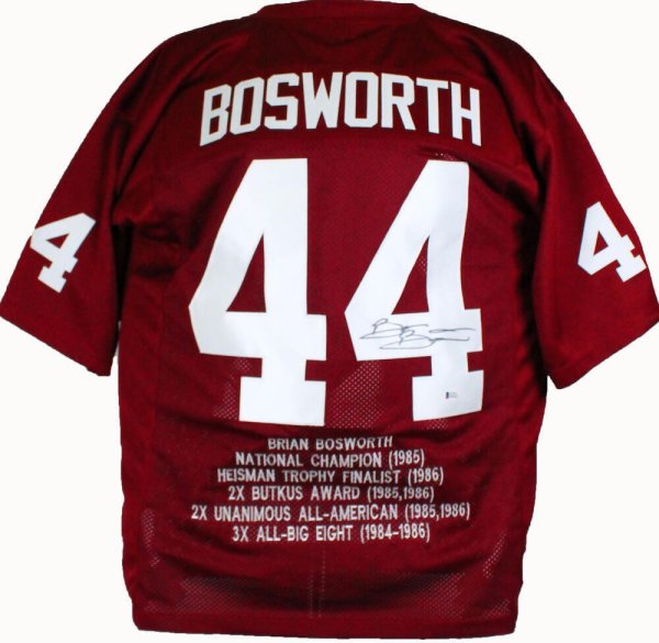 Brian Bosworth Signed Custom Jersey Royal Pro Style Autographed PSA/DNA 