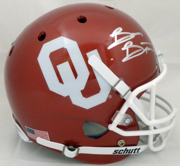 SAM BRADFORD SIGNED OKLAHOMA SOONERS FULL SIZE SPEED HELMET W/ 08