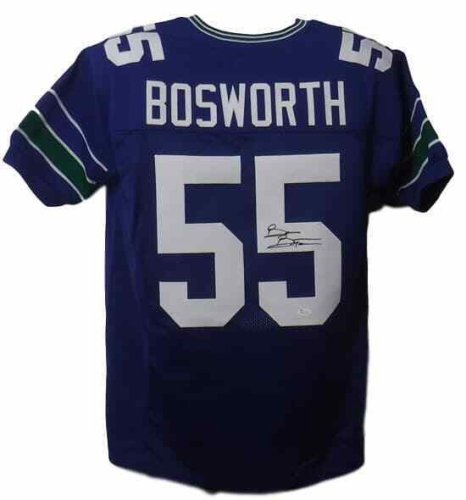 Brian Bosworth Autographed Signed Seattle Seahawks Blue Xl Jersey JSA