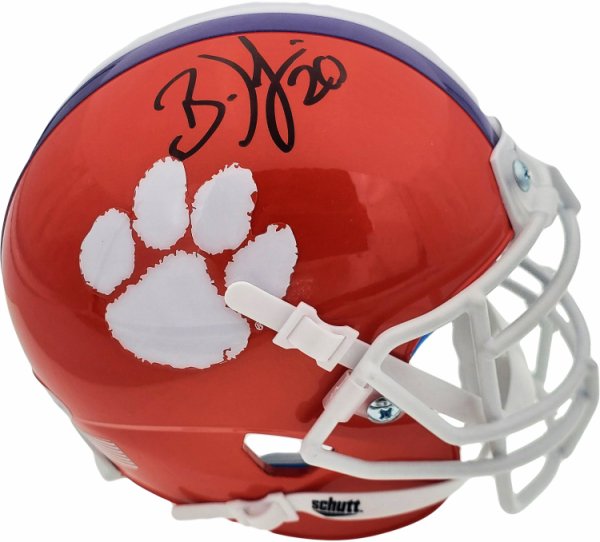 Brian Dawkins Autographed Signed Clemson Tigers Orange Schutt Mini Helmet In Black Beckett Beckett