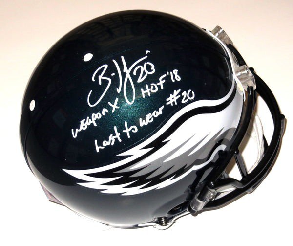 Brian Dawkins Autographed Signed Philadelphia Eagles Riddell Pro Line Authentic Helmet W/ Multi Inscriptions Beckett Witnessed
