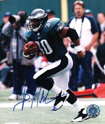 Brian Mitchell Signed Philadelphia Eagles Green Jersey Action 8x10 Photo  -SS COA