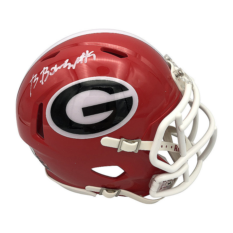 Brock Bowers Autographed Signed Georgia Bulldogs Riddell Speed Mini Helmet - Beckett QR Authentic
