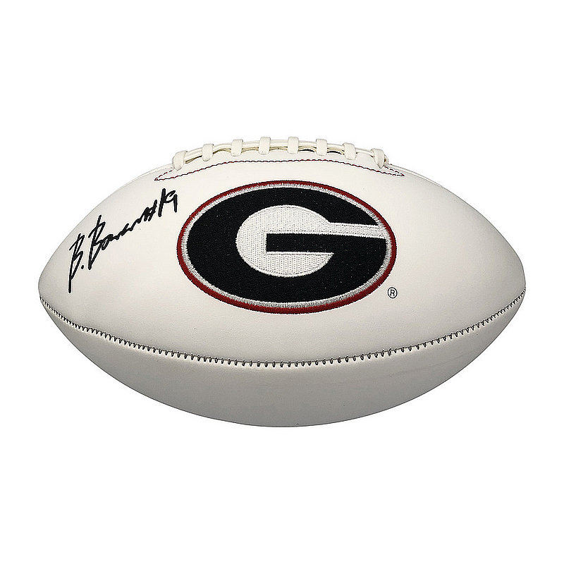 Brock Bowers Autographed Signed Georgia Bulldogs White Panel Football - Beckett QR Authentic