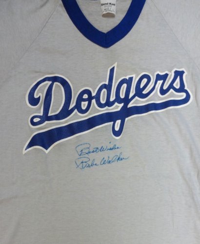 Brooklyn Dodgers Autographed Signed Al Rube Walker Gray Jersey Best Wishes PSA/DNA 