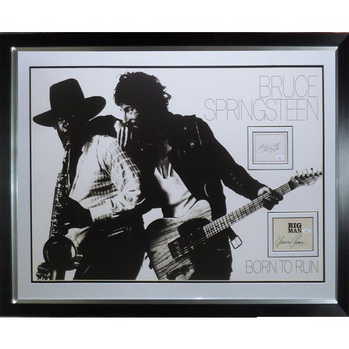 Bruce Springsteen Autographed Signed And Clarence Clemons Big Man Deluxe Framed Photo With Autographs - JSA