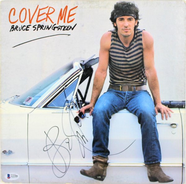Bruce Springsteen Autographed Signed Authentic Cover Me Album Cover Autographed Beckett 