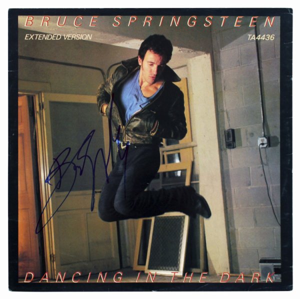 Bruce Springsteen Autographed Signed Authentic Dancing In The Dark Album Cover Beckett 