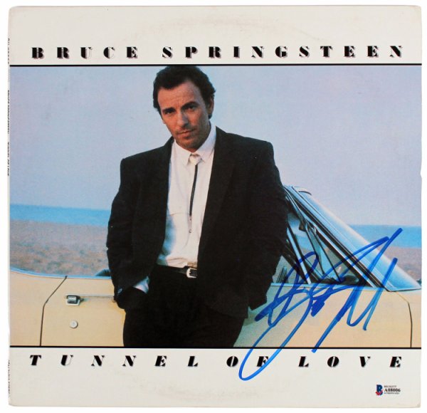 Bruce Springsteen Autographed Signed Authentic Tunnel Of Love Album Cover Beckett 