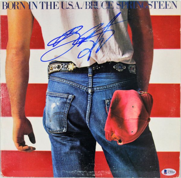 Bruce Springsteen Autographed Signed Born In The Usa Album Cover W/ Vinyl Beckett 