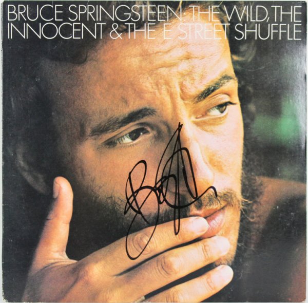 Bruce Springsteen Autographed Signed The Wild, The Innocent Album Cover W/ Vinyl Beckett 
