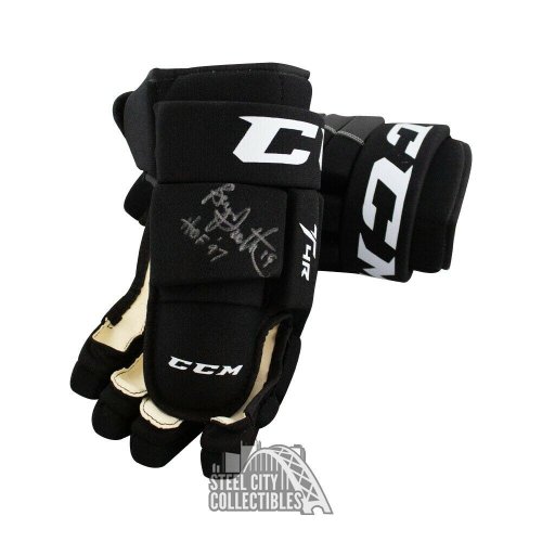 Bryan Trottier Autographed Signed HOF 97 Hockey Gloves - Beckett COA (Left Glove)