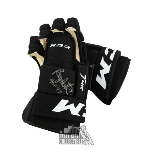 Bryan Trottier Autographed Signed HOF 97 Hockey Gloves - Beckett COA (Right Glove)