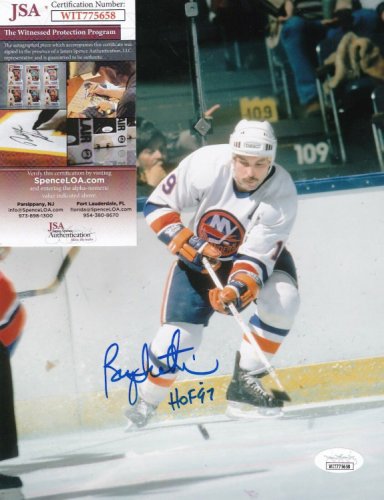 Bryan Trottier Autographed Signed New York Islanders HOF 1997 JSA Authenticated 8X10