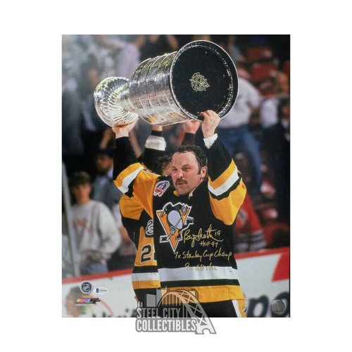 Bryan Trottier Autographed Signed Stats Pittsburgh Penguins 16X20 Photo Beckett Inscrip)