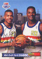 Bryant Stith Denver Nuggets 1992 Upper Deck Draft Card Checklist Autographed Card - Rookie Card - signed in ball point pen.  This item comes with a certificate of authenticity from Autograph-Sports.