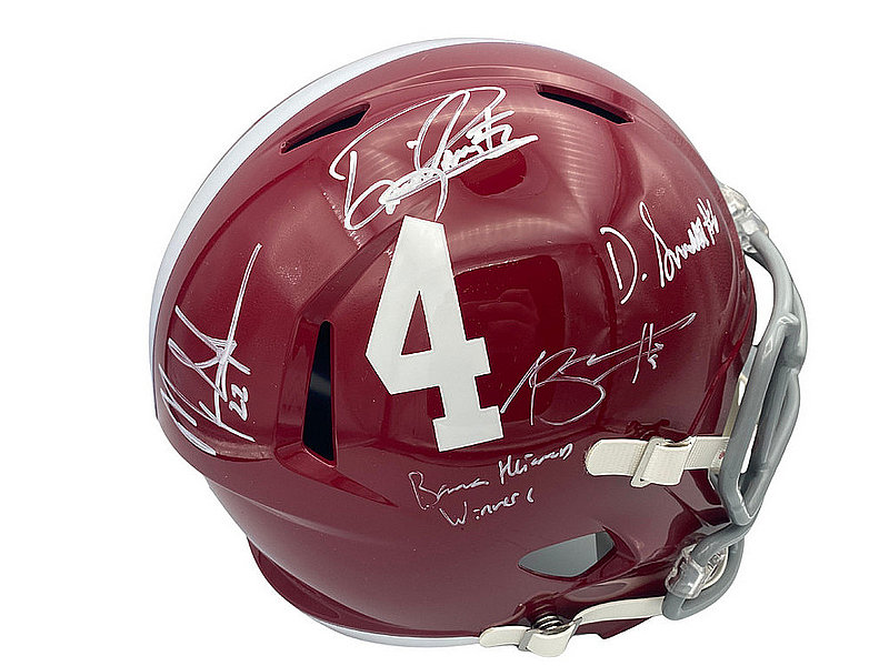Derrick Henry Autographed Alabama Crimson Tide Mini Football Helmet JSA COA 