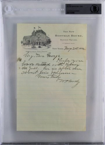 Buffalo Bill Autographed Signed William Cody Buffalo Bill 5.75X9 1902 Hand Written Letter Beckett Slabbed 