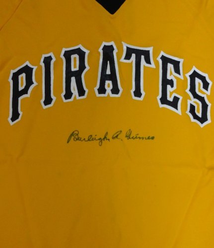 Burleigh Grimes Autographed Signed Pittsburgh Pirates Yellow Jersey PSA/DNA 