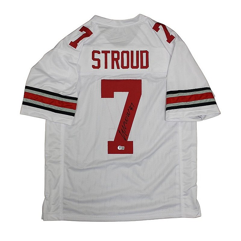 C.J. Stroud Autographed Signed Ohio State Buckeyes Custom #7 White Jersey - Beckett Authentic