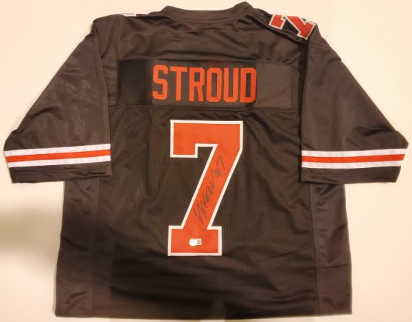 C.J. Stroud Ohio State Buckeyes Autographed Signed Black Jersey - Beckett Authentic