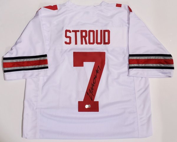 C.J. Stroud Ohio State Buckeyes Autographed Signed White Jersey - Beckett Authentic