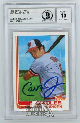 Cal Ripken Jr. Autographed Signed 1982 Topps Traded Autograph Auto Card #98T - Beckett