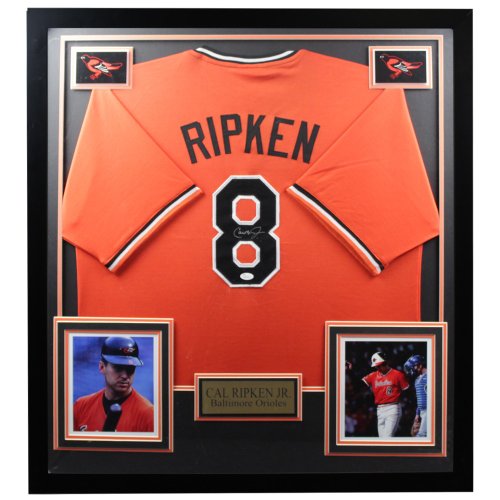Cal Ripken Jr. Autographed Signed Baltimore Orioles Framed Premium Deluxe Jersey - JSA Authentic