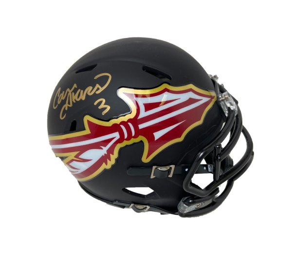 Cam Akers Autographed Signed Florida State Seminoles Black Riddell AMP Mini Helmet - Beckett Authentic