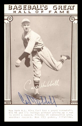 Carl Hubbell and Bob Feller Autographed Photo