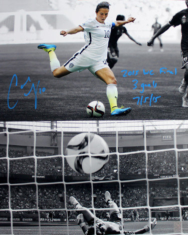 Carli Lloyd Autographed Signed 2015 World Cup Final Goal Olympic Team USA 16x20 Photo w/ 3 Goals 7/5/15- Tri-Star Hologram