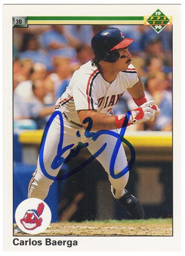 Carlos Baerga autographed Baseball Card (Cleveland Indians) 1990 Topps  Traded #6T