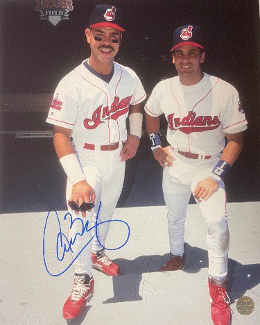 Carlos Baerga Autographed Signed Cleveland Indians 8x10 Photo- AWM