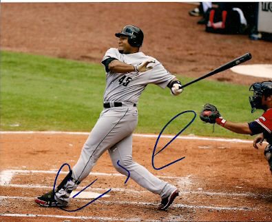 Carlos Lee Signed 8x10 Photo File COA Chicago White Sox Brewers