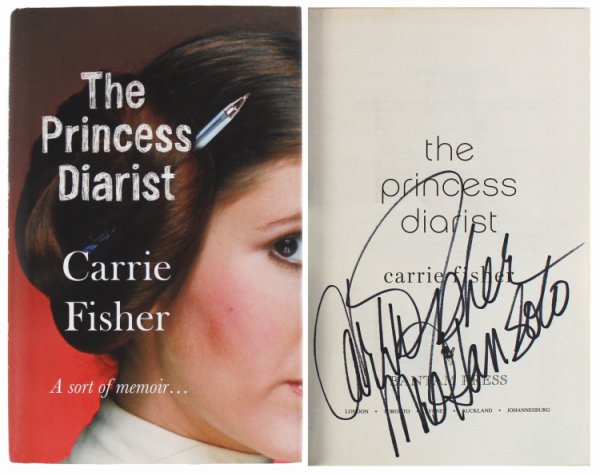 Carrie Fisher Autographed Signed Mrs. Han Solo 1St Edition Hard Cover Book Beckett 